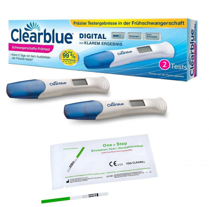 Clearblue Digital Ovulationstest 2.0 mit dualem Hormonindikator 10 Frühtests 