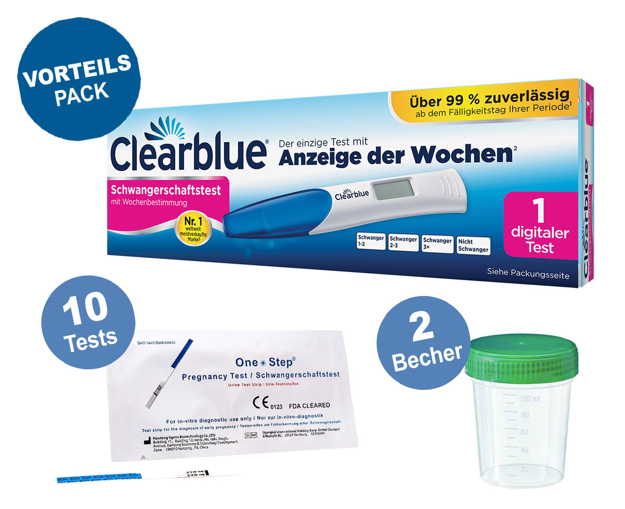 Clearblue digitaler Schwangerschaftstest mit Wochenbestimmung mit Anzeige der Wochen