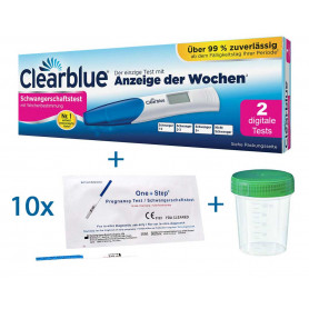 Clearblue Digital Schwangerschaftstest mit Wochenbestimmung plus Urinprobebecher